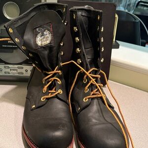 Georgia Boot Men's Black and Brown Lace-Up Boots